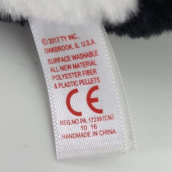 Ty Beanie Boos Ava Cat Plush Black Wite Green Eyes Stuffed Animal Toy 6" - Picture 9 of 12